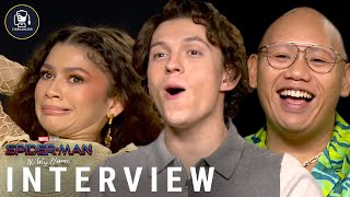 SpiderMan No Way Home Cast Interview [upl. by Eyahs]