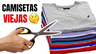 3 IDEAS FÁCILES DE RECICLAR CAMISETAS VIEJAS  TRANSFORMAR ROPA [upl. by Phaedra390]