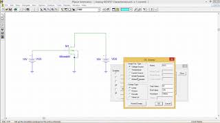 PSpice  Analysis Setup  DC Sweep [upl. by Ahsiak]