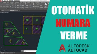 AUTOCAD Otomatik Numaralandırma Komutu TCOUNT ve TCIRCLE  Autocad Automatic Text Numbering [upl. by Leesa]