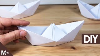 ► Como hacer un BARCO DE PAPEL Origami en 1 MINUTO ⛵ [upl. by Ramsa289]