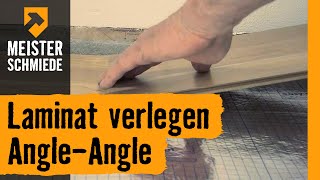 Laminat verlegen AngleAngle  HORNBACH Meisterschmiede [upl. by Anelrahc302]