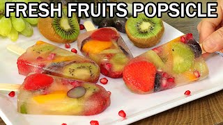 Homemade Fresh Fruit Popsicle  Natural Fruit Ice Cream [upl. by Mariko]