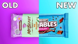 Old vs New MrBeast Feastables Bars [upl. by Korry]