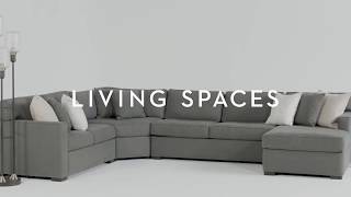 Alder 4 Piece Sectional  Living Spaces [upl. by Nytsua]