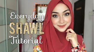 Everyday Shawl Tutorial  2 Hijab Styles [upl. by Nofpets]