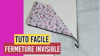 COMMENT COUDRE UNE FERMETURE INVISIBLE AVEC DOUBLURE TUTORIEL TECHNIQUE  PRETTY IRO [upl. by Graham74]