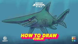 Hungry Shark  How to draw Goblin [upl. by Plantagenet]