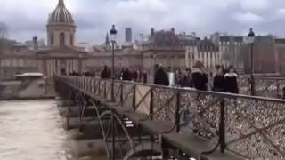 Paris love locks removed from bridges [upl. by Kimball483]