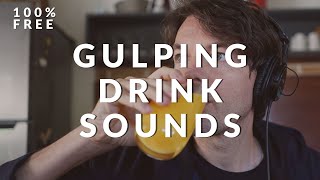 Distinctive Gulp Sound Effects  Drinking Sounds  RoyaltyFree Download [upl. by Bridges68]