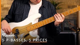 5 Precision Basses 5 Prices Whats the Difference  Reverb [upl. by Llehcram]