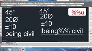 Text Symbols and Special Characters in AutoCAD [upl. by Eiliah984]
