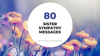 Sympathy Messages For Loss Of Sister [upl. by Wiltsey]