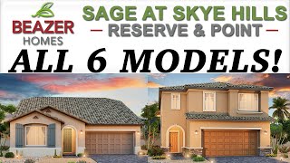 6 in 1 Model Tour  Sage at Skye Hills by Beazer Homes in Northwest Las Vegas  New Construction [upl. by Gypsy509]