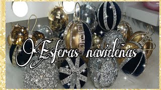 IDEAS PARA HACER ESFERAS NAVIDEÑASDECORACIONES NAVIDEÑAS [upl. by Alberic]