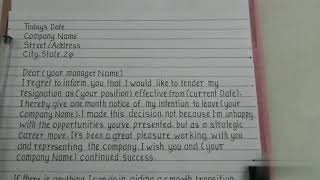 How to write resignation letter sample [upl. by Netsrijk]