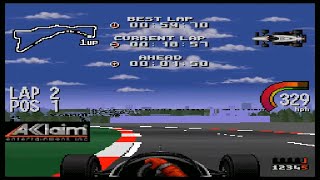 NewmanHaas Indy Car Featuring Nigel Mansell SNES  Arcade Single Race  Surfers Paradise [upl. by Ahsaele201]