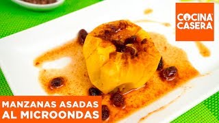 MANZANA ASADA AL MICROONDAS RECETA FÁCIL Y RÁPIDA [upl. by Retla]