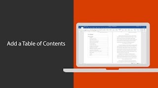 Add a Table of Contents in Word [upl. by Yendic]