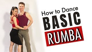 Basic RUMBA Step  Beginners Dance Tutorial [upl. by Etsirhc]