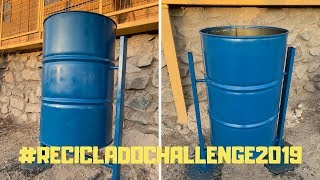 Basurero de tambor reciclado  RECICLADOCHALLENGE 2019 [upl. by Clay]