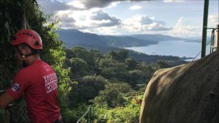 Amazing zipline in Costa Rica Arenal Park  Sky Adventures [upl. by Anauqal]