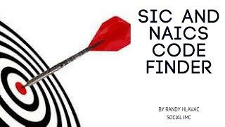 SIC and NAICS Code Finders [upl. by Tamas]