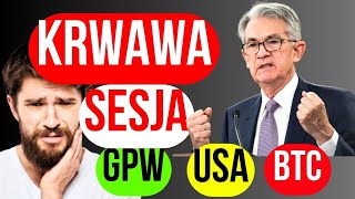 KRWAWA Sesja Powell Gasi Nadzieje Inwestorów [upl. by Oijile718]