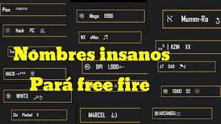 Nombres insanos para free fire [upl. by Sheeran]