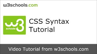 W3Schools CSS Syntax Tutorial [upl. by Ahsinej]