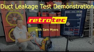 Residential Duct Leakage Test Demonstration [upl. by Akiem142]