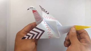 COMO HACER UNA PALOMA DE PAPEL  PAJARO  QUE VUELA  ORIGAMI [upl. by Waechter547]