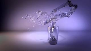 Geminus 3D Realflow Filling Water Glass [upl. by Aihset]