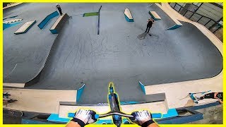 BIGGEST SKATEPARK DROP IN UK ON SCOOTER [upl. by Nanahs749]