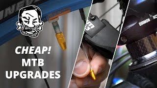 10 Ridiculously Cheap Mountain Bike Upgrades [upl. by Yalhsa]