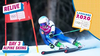 RELIVE  Alpine Skiing  Giant Slalom  Day 3  Lausanne 2020 [upl. by Aseek]