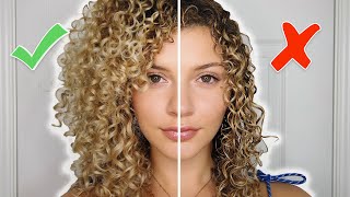 CURLY HAIR STYLING MISTAKES TO AVOID  TIPS FOR VOLUME AND DEFINITION AIRDRY [upl. by Ellessig]