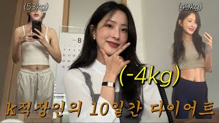 직장인의 10일간 4kg 다이어트 브이로그 [upl. by Airahcaz]