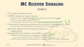 Lecture 4  IP Multicast Receiver Signaling with IGMPv3 [upl. by Anitrak]