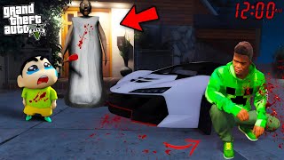 GTA 5  Franklin amp Shinchan Escaped From Granny At 12 AM  in GTA 5 [upl. by Carla]