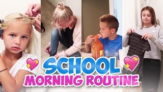 SCHOOL MORNING ROUTINE WITH 4 KIDS  THE LEROYS [upl. by Oatis890]