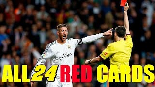 Sergio Ramos All 24 Red Cards In His Career🇪🇦🇪🇦🇪🇦🇪🇦🏁🏁 [upl. by Rainer]