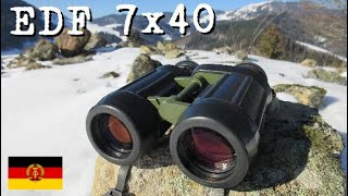 Zeiss NVA EDF 7x40 Fernglas  East German Army Binoculars  бинокль [upl. by Akinas]