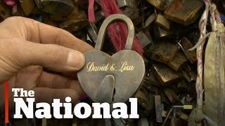 Love locks removed from Paris bridge [upl. by Ahsayn]