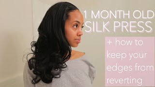 How To Maintain A Silk Press For 1 MONTH  Keep Your Edges Straight [upl. by Nomolas]