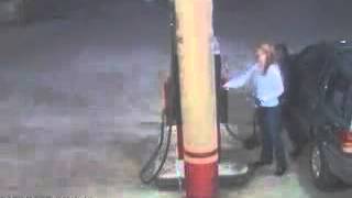 Gas Station Static Electricity Fire [upl. by Squires]