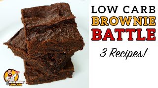 Low Carb BROWNIE BATTLE  The BEST Keto Brownies Recipe  Lowcarb Chocolate Brownies [upl. by Ahtamas]