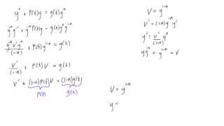 How to solve Bernoulli differential equations [upl. by Ttnerb]