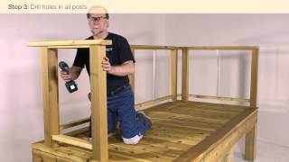 Feeney CableRail Wood Level Railing Installation Video [upl. by Talia]