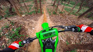 Woods Trail Riding on 2020 Kawasaki KX250F [upl. by Asereht]